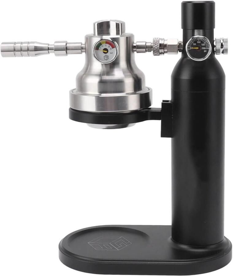 Handmatig Koffiezetapparaat Camping Koffiezetter Buiten Koffie Zetten Met Manometer 31x21x15 cm Zwart