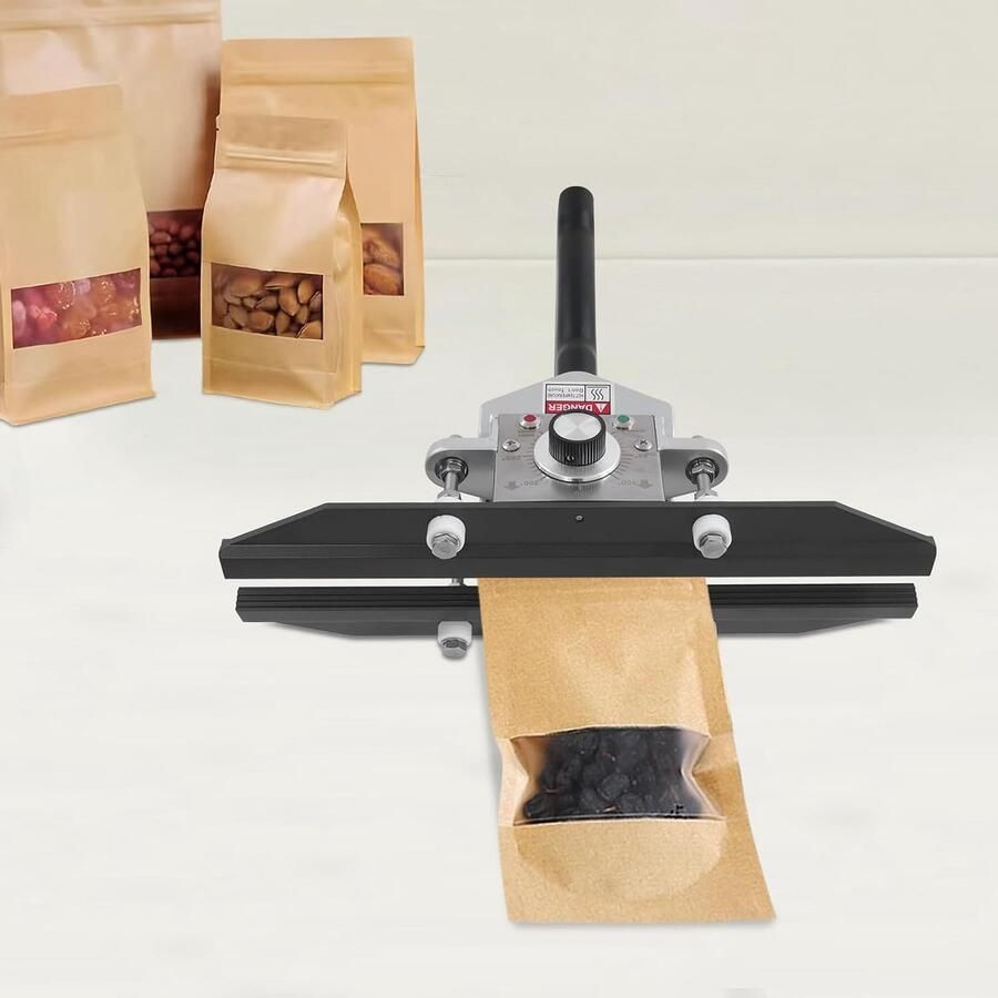 Handmatig Krimpsealer Warmte Sealer Crimpapparaat Verpakkingen Sluiten Verstelbare Temperatuur 30.5 cm Sealbreedte Zwart