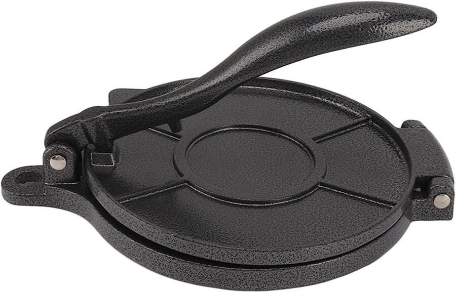 Handmatige Aluminium Tortillapers voor het Maken van Pizza en Burgers 16 cm Zwart Perfect voor Thuisgebruik en Koken