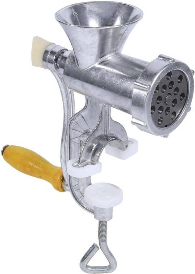 Handmatige Aluminium Vleesmolen met Tafelklem Voor Worst en Vleesvulling