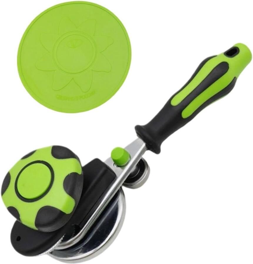 Handmatige Bliksluitmachine Potafdichter Keuken Voedsel Inmaken Antislip Handgreep 24.5 cm Groen
