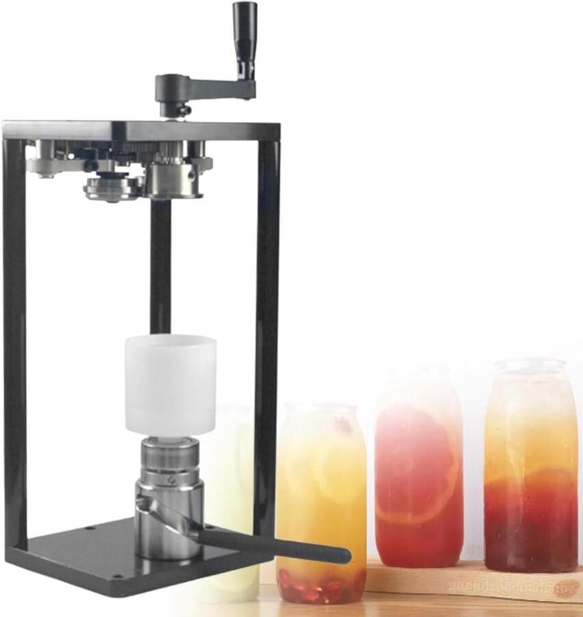 Handmatige Blikverzegelaar Can Sealer Machine Blikken Afsluiten Verstelbare Hoogte 37 cm Hoog Zwart