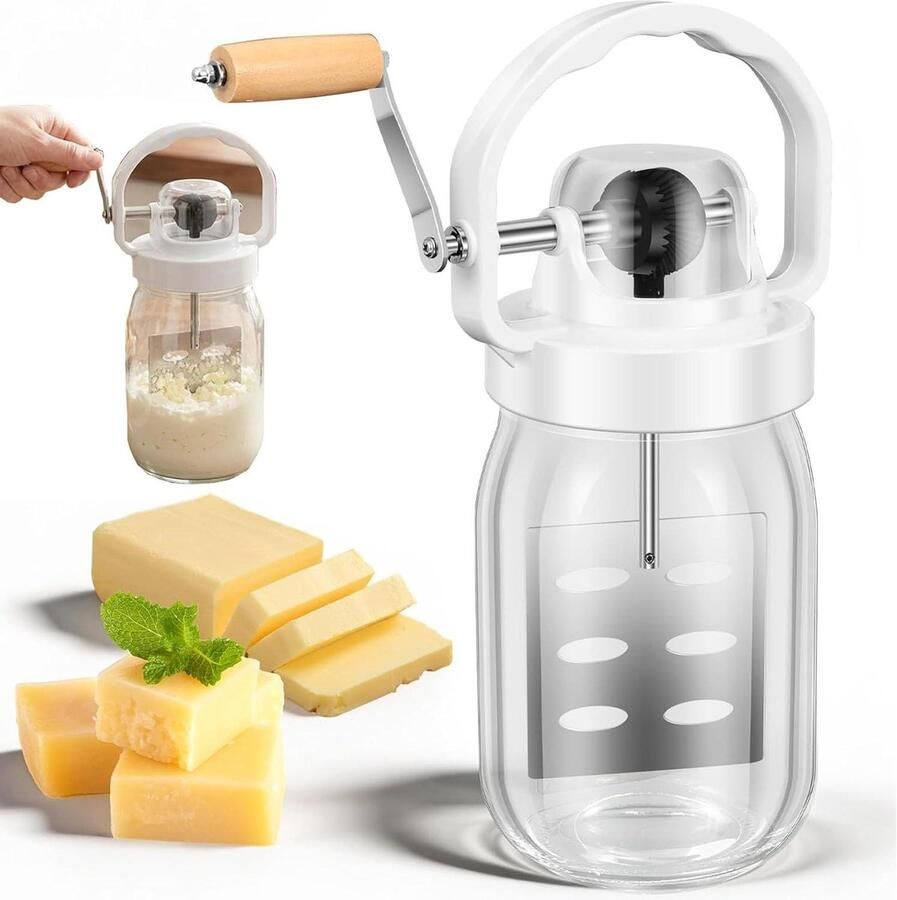 Handmatige Boterkarner Keuken Blender Zelf Boter Maken Klassiek Ontwerp 15 Liter Transparant