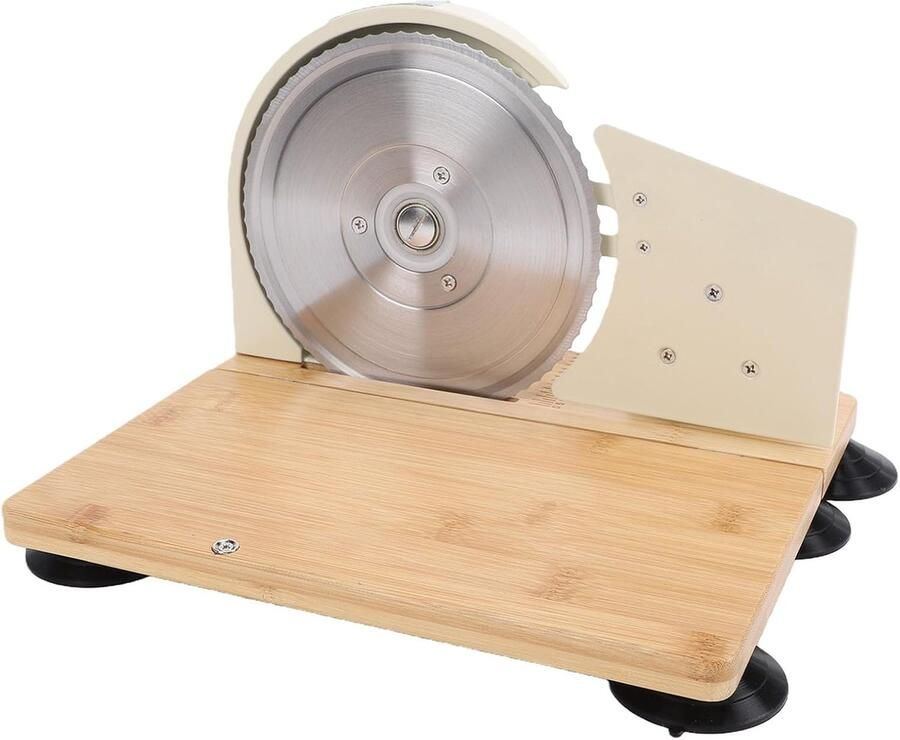 Handmatige Broodsnijder Brood Snijmachine Gelijkmatige Plakjes Roestvrij Staal Composiet 33 Centimeter Lengte Natuurlijk Hout