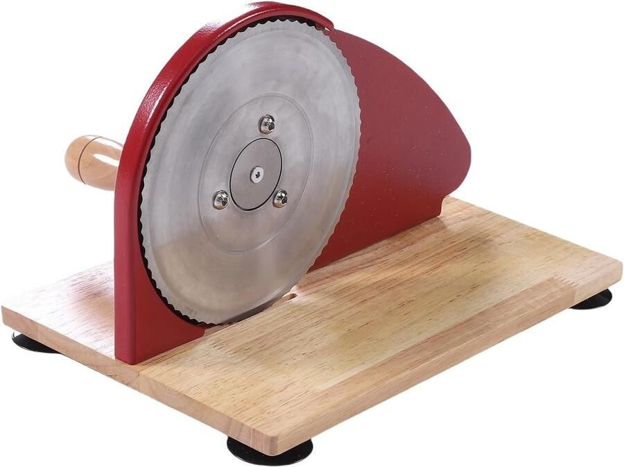 Handmatige Broodsnijder Broodsnijmachine Keuken Gelijkmatig Snijden Houten Basis 36x33x28 cm Natuurlijk Hout