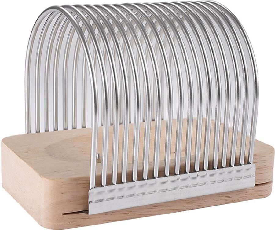 Handmatige broodsnijder en toastsnijder Robuuste roestvrijstalen snijgeleider met afneembaar hulpstuk voor brood toast en aardappelen