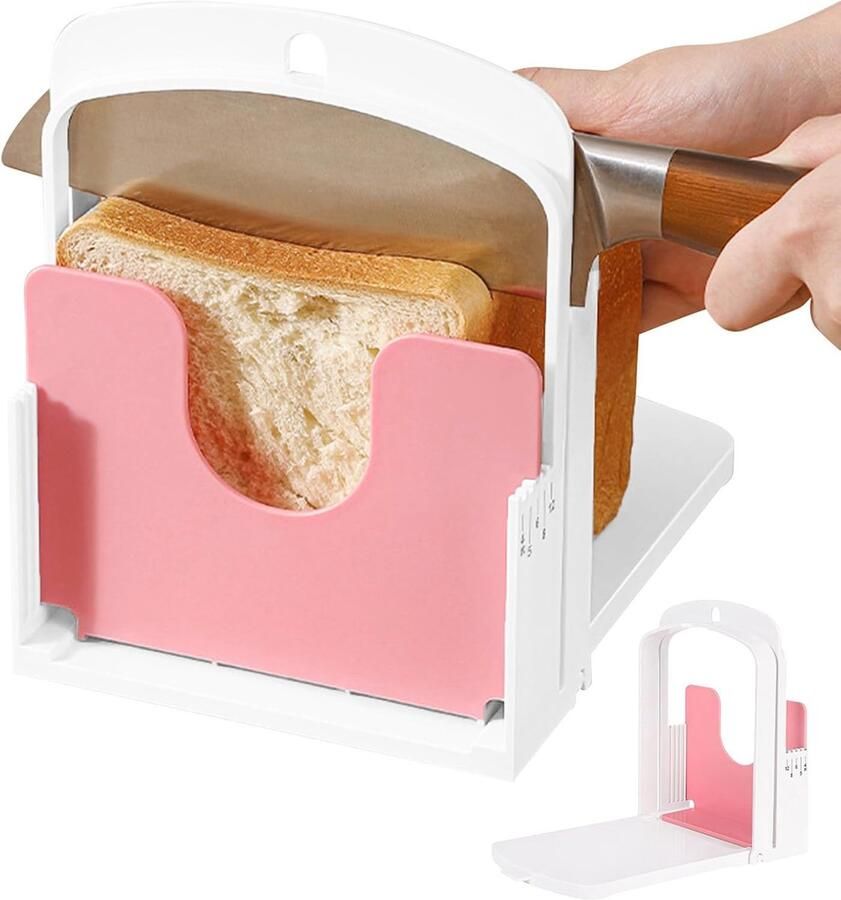Handmatige broodsnijder Inklapbaar gereedschap Gelijkmatig snijden Ruimtebesparend ontwerp 20 cm lengte Wit