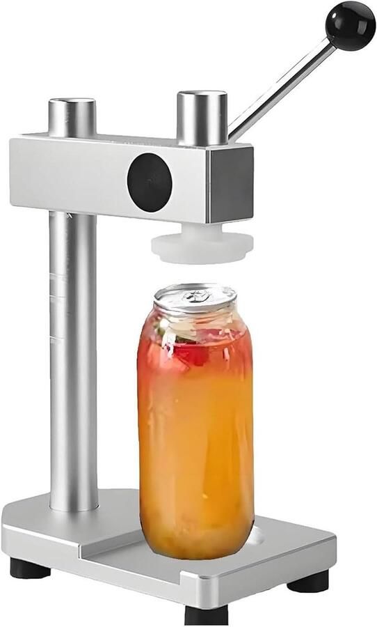 Handmatige Can Sealer Blik Afsluiter Aluminium Flessen Afdichten Thuis Verstelbare Hoogte 2.5 kg Zilver
