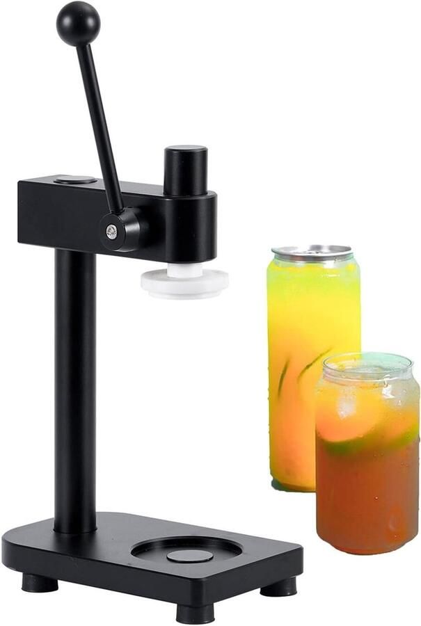 Handmatige Can Sealer Blik Afsluiter Drankjes Verpakken Verstelbaar tot 17cm 55mm Diameter Zwart