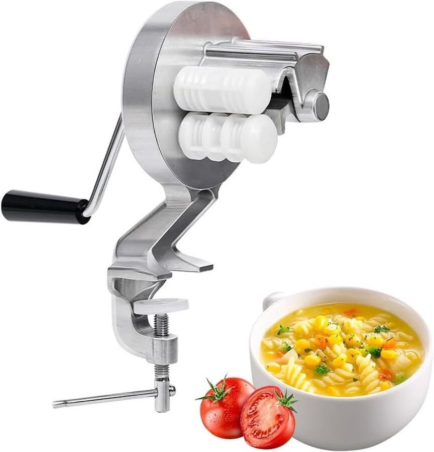 Handmatige Cavatelli Machine van Aluminium Legering voor Versgemaakte Pasta Inclusief Macaroni en Portabiliteit Ideaal voor Thuisgebruik en Kookliefhebbers