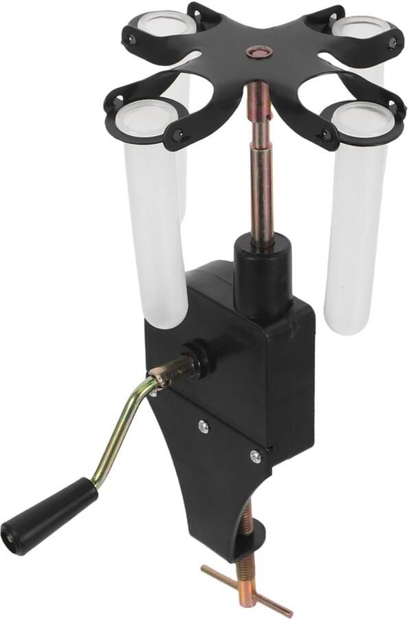 Handmatige Centrifuge Proefbuisrek Laboratorium Scheiding Handzwengel Bediening 30 x 15 x 15 cm Zwart