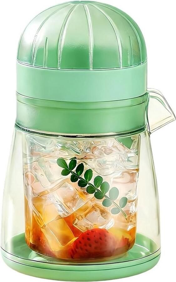 Handmatige Citruspers Fruitpers Beker Verse Sapjes Maken Geïntegreerde Sapbeker 400 ml Inhoud