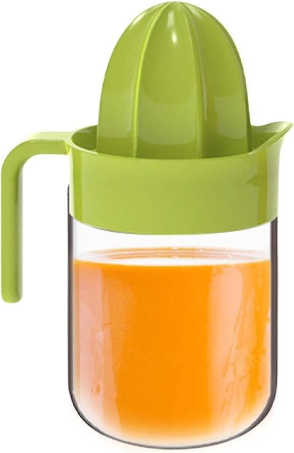 Handmatige Citruspers Fruitpers Keuken Vers Sap Maken Robuust Glasontwerp 20x11x20 cm Groen
