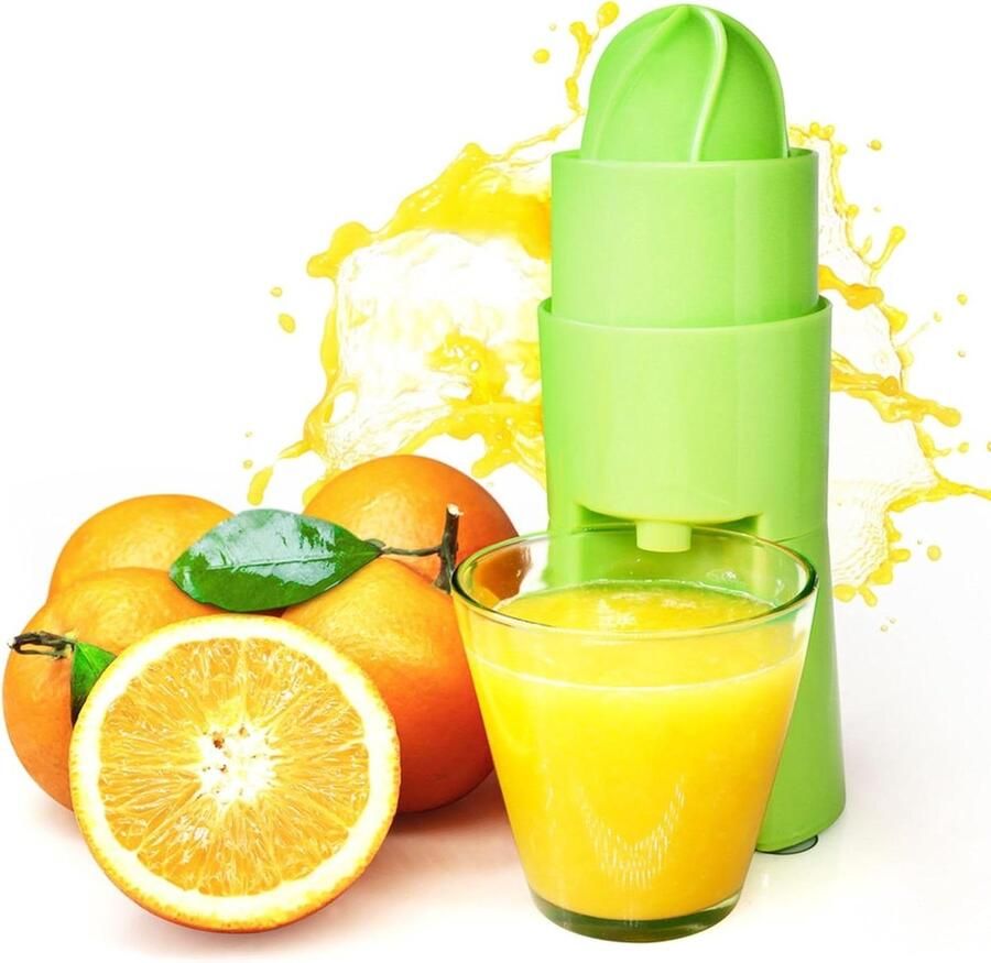 Handmatige Citruspers Mechanische Sapcentrifuge Vers Sap Maken Zuignap Stabiliteit 21 cm Hoog Groen