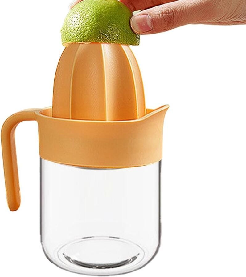 Handmatige Citruspers Sapcentrifuge Keuken Verse Sapjes Maken Spatvrije Extractie 450 ml Transparant