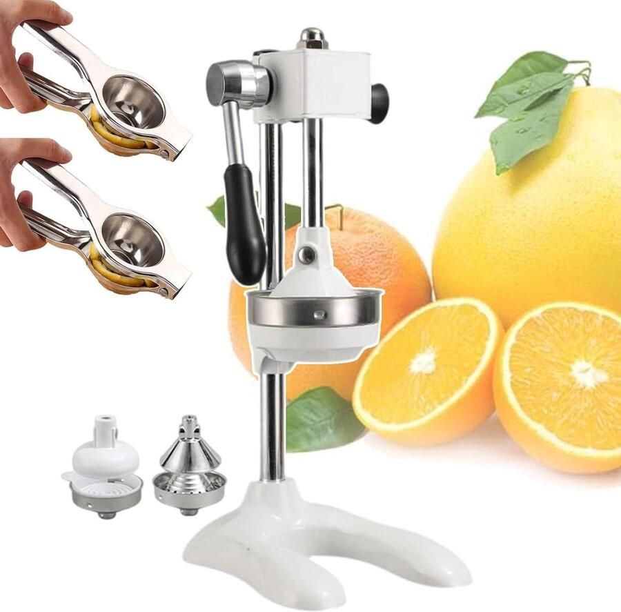 Handmatige Citruspers Sapcentrifuge Machine Vers Sap Persen Snelle Sap Extractie 7x9x17.7 inch Wit