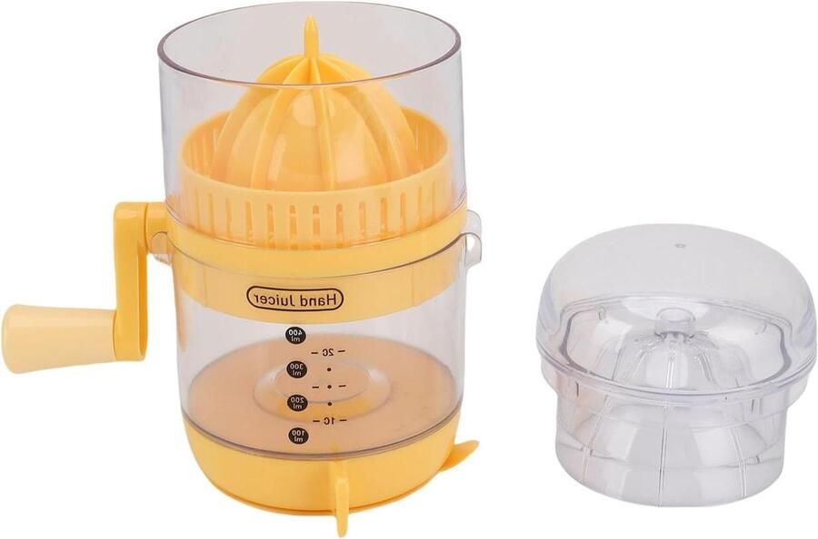 Handmatige Citruspers Sapcentrifuge Verse Sapjes Maken Compact Ontwerp 21D x 18B x 12H cm Geel