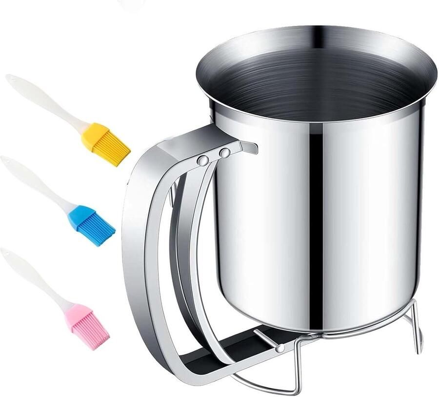 Handmatige Deegdispenser van RVS 800 ml Voor Pannenkoeken Deegportioneer Keukenhulpmiddel voor Bakken en Taarten