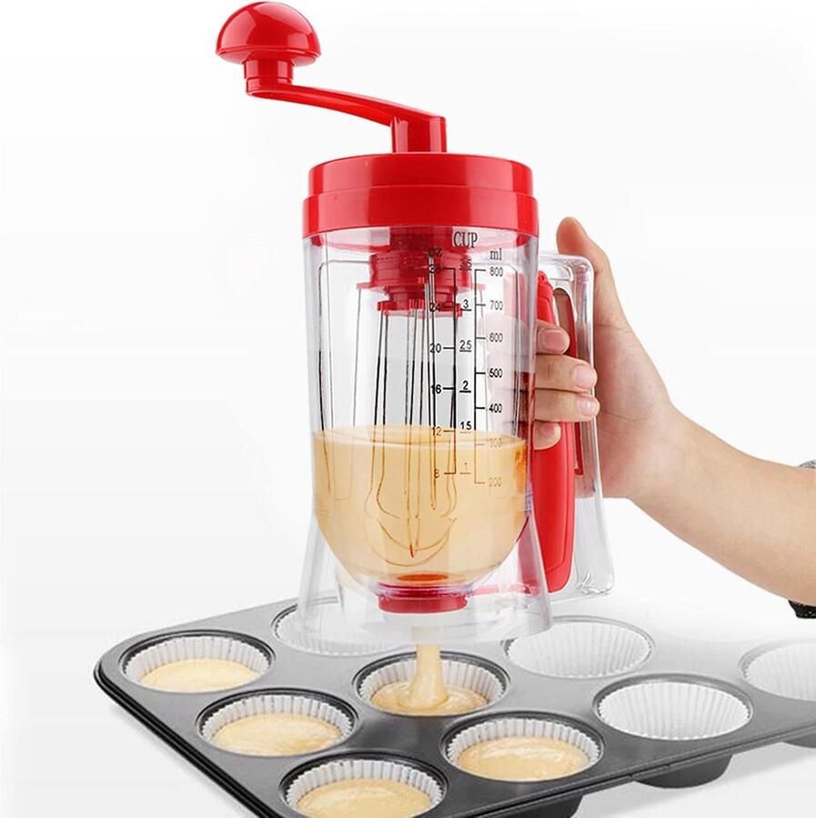 Handmatige Deegdispenser voor Pannenkoeken en Cupcakes