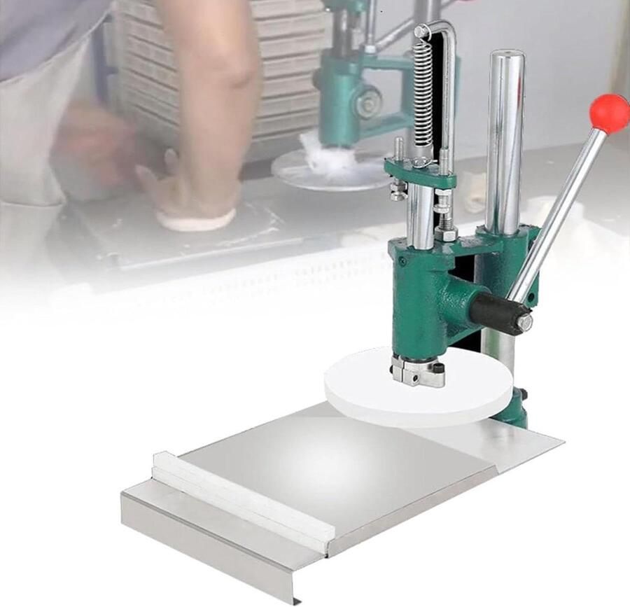 Handmatige Deegpers Pizzadeegmachine Chapati Deeg Vormen Roestvrijstalen Plaat 480 mm Zilver