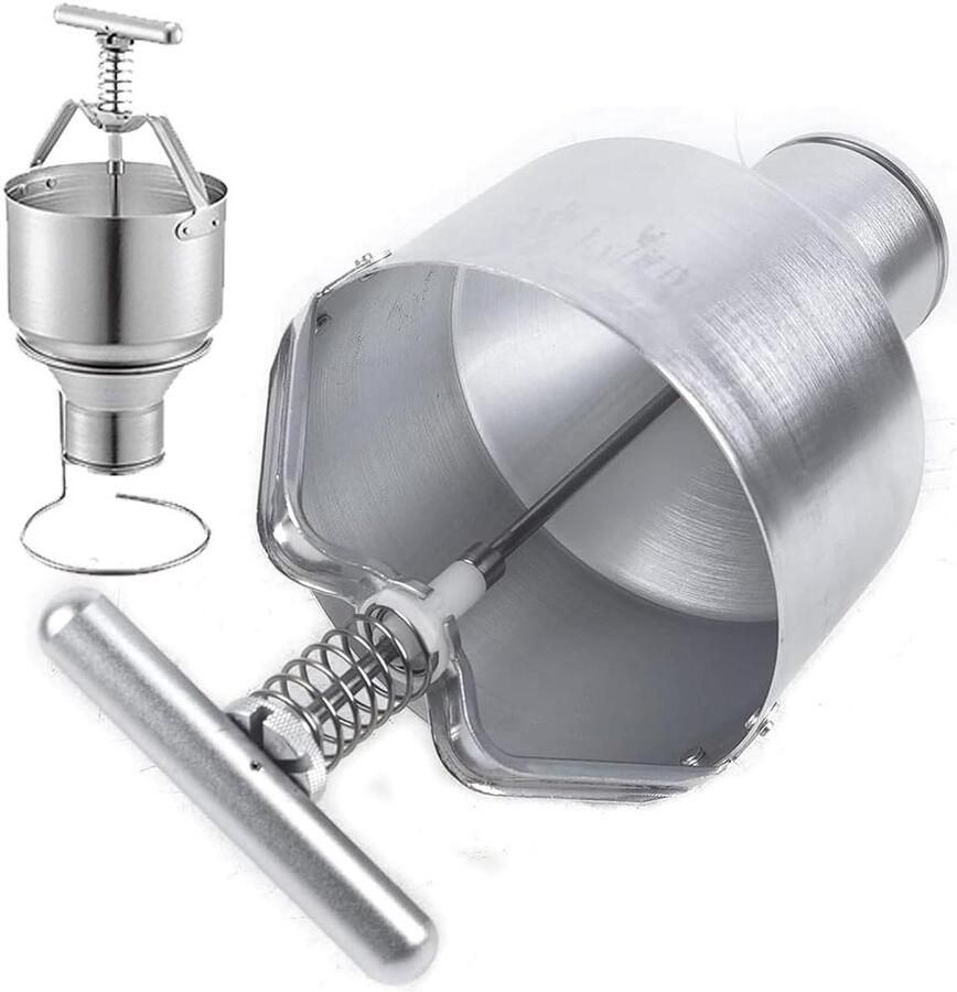 Handmatige Donut Maker Donutvorm Dispenser Zelf Gebakken Donuts Maken 6 Instelbare Diktes 3L Trechter Zilver