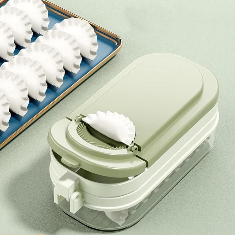 Handmatige Dumpling Maker Mould met Opbergdoos Dumpling Machine Deeg Press Tool Keuken Gadgets 3-in-1