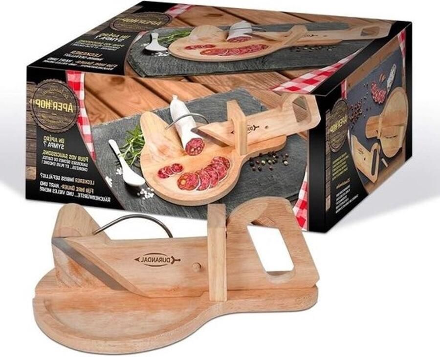 Handmatige Durandal snijmachine van hout Salami- en worstsnijder Ook voor brood en groenten Bread Slicer