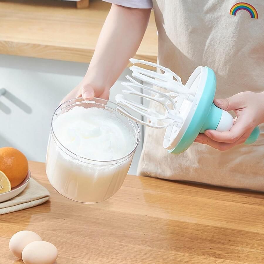 Handmatige Eierklopper Keuken Mixer Moeiteloos Mixen Ergonomische Handgreep 460 Gram Groen