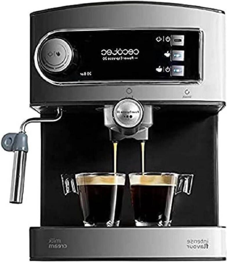 Handmatige Espresso Maker 20 Bar Druk 850W Vermogen 1.5L Tank Dubbele Uitlaatarm Stoomboot Roestvrijstalen Afwerkingen