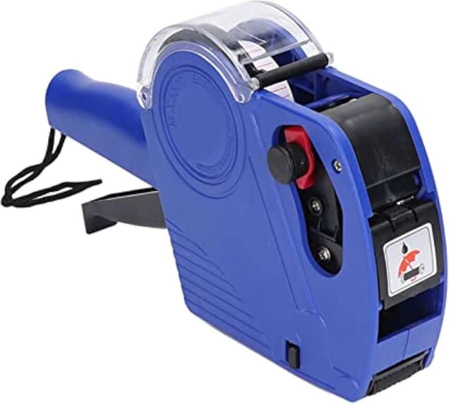 Handmatige Etiketteermachine 8-cijferig Prijskaartjepistool met Cartridge Draagbare Prijsmarkeringstool Etikettenapplicator Etiketten en Stickers(Blauw)
