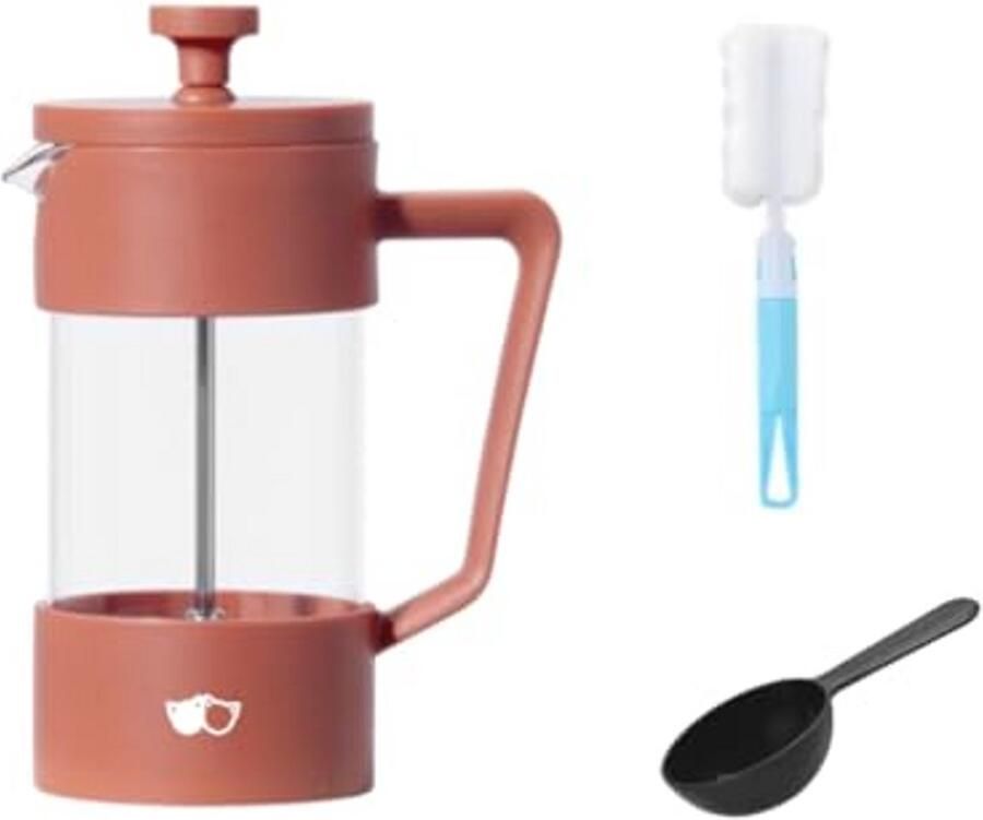 Handmatige Franse Pers Koffiezetapparaat Roestvrij Staal en Borosilicaatglas 350 ml Perfect voor Thuisbarista