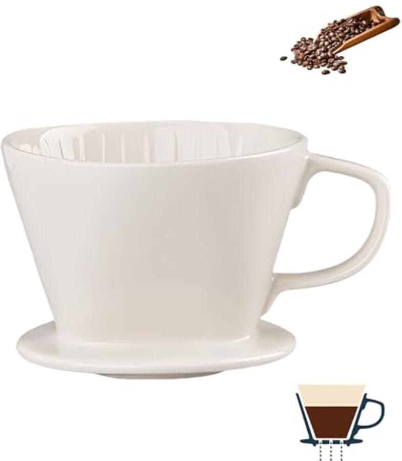 Handmatige Giet Over Koffiezetapparaat Porselein Brouwmachine voor 2-4 Kopjes