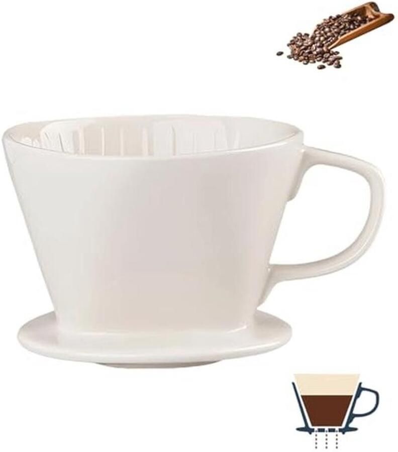 Handmatige Giet Over Koffiezetapparaat Porselein Brouwmachine voor 2-4 Kopjes