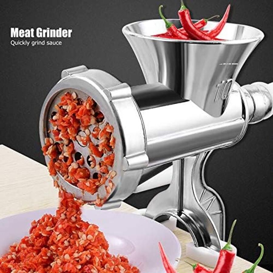 Handmatige gietijzeren vleesmolen machine voor het malen van maïs zout peper en specerijen aluminiumlegering worst en vlees