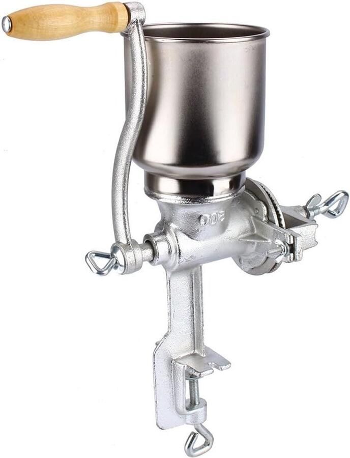 Handmatige Graanmolen van Metaal Graanmaler voor Maïs Koffiebonen Tarwe en Havermout Perfect voor Thuisgebruik en Koken