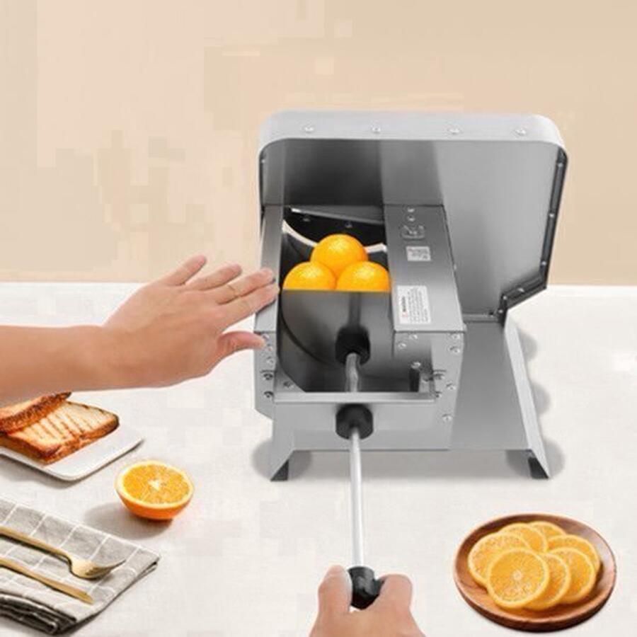 Handmatige Groente Snijmachine Zilver 4R 28x33x34 cm Roestvrijstaal Tafelblad Keuken Accessoire