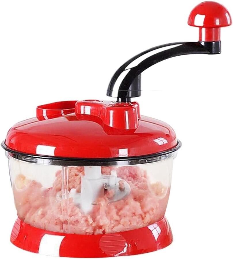 Handmatige Groentehakker Keukenmachine Crank Maaltijden Voorbereiden Grote Capaciteit 2L 20 x 20 x 20 cm Wit