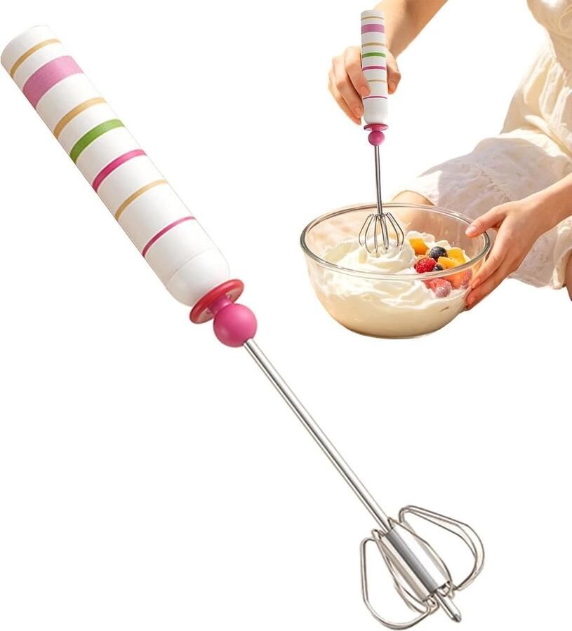 Handmatige Handmixer Keuken Hulpmiddel Beslag Mixen Semi-automatische Werking 31 cm Lengte Zilver