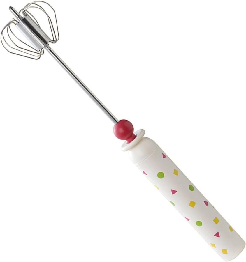 Handmatige Handmixer Keuken Hulpmiddel Moeiteloos Mixen Halfautomatische Rotatie 31 cm Zilver