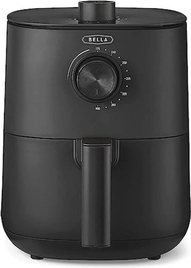 Handmatige heteluchtfriteuse Olievrij Frituren Afwasmachine Bestendige Antiaanbakpan en Frituurrek Matte Zwart