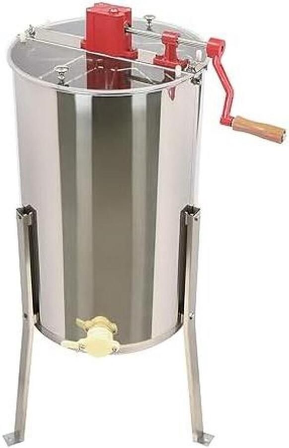 Handmatige Honing Extractor Honing Spinner Honing Oogsten 3-Frame Capaciteit Roestvrij Staal Zilver