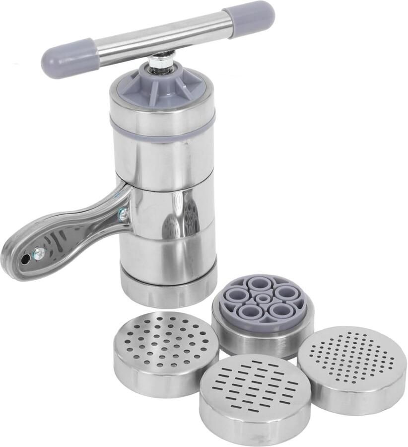 Handmatige Honingpers Pastamaker Honing Extraheren Stevig Roestvrij Staal 18 cm Zilver