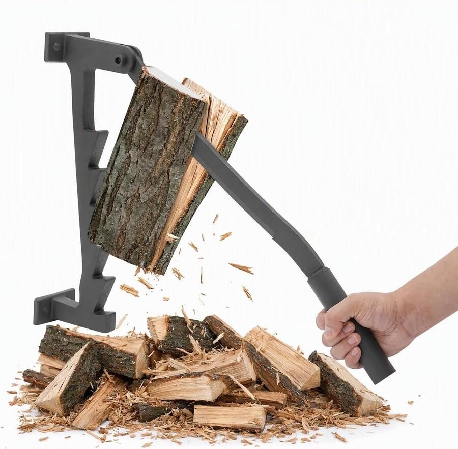 Handmatige houtsplijter wandmontage handhoutsplijter aanmaakhout spaanmes houtsplijter voor buiten sauna campingvakantie picknick en barbecue