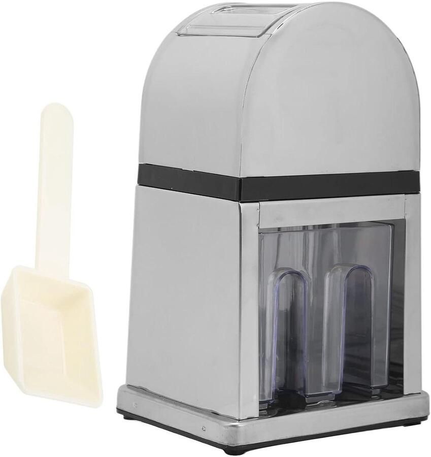 Handmatige ijsbreker IJsmachine handslinger Drankjes Bereiden Duurzame tinlegering 26 cm hoogte Zilver