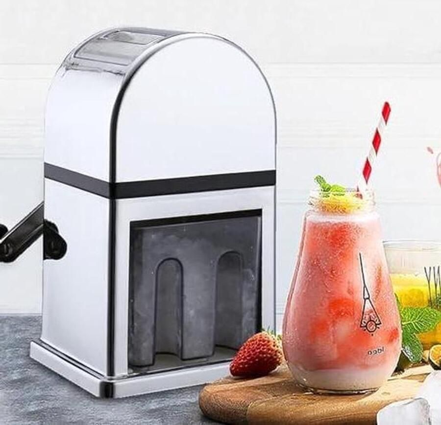 Handmatige ijsbreker IJsscheerapparaat Drankjes maken Roestvrijstalen messen Compact ontwerp Wit