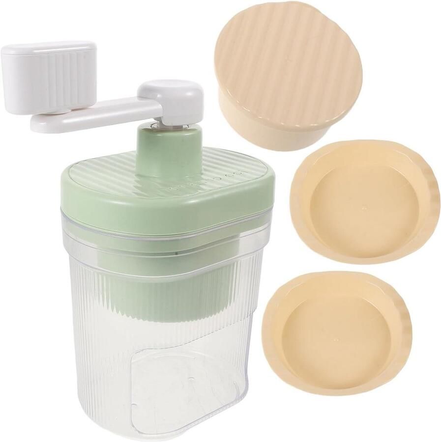 Handmatige Ijscrusher Geschaafde Ijsmachine Ijsbreker Drankjes Maken Met Handslinger 23 x 12.5 x 9.5 cm Meerkleurig