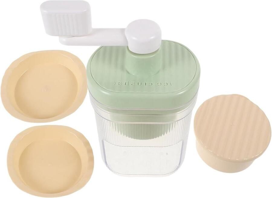 Handmatige Ijscrusher Ijsmachine Geschaafd Ijs Drankjes Maken Met Handslinger 23 x 12.5 x 9.5 cm Meerkleurig