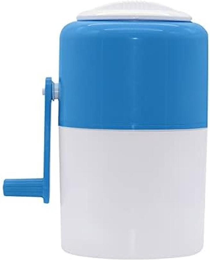 Handmatige IJscrusher IJsmachine Schaafmachine Cocktails Maken Roestvrijstalen Messen 14.5x14.5x22.5 cm Wit