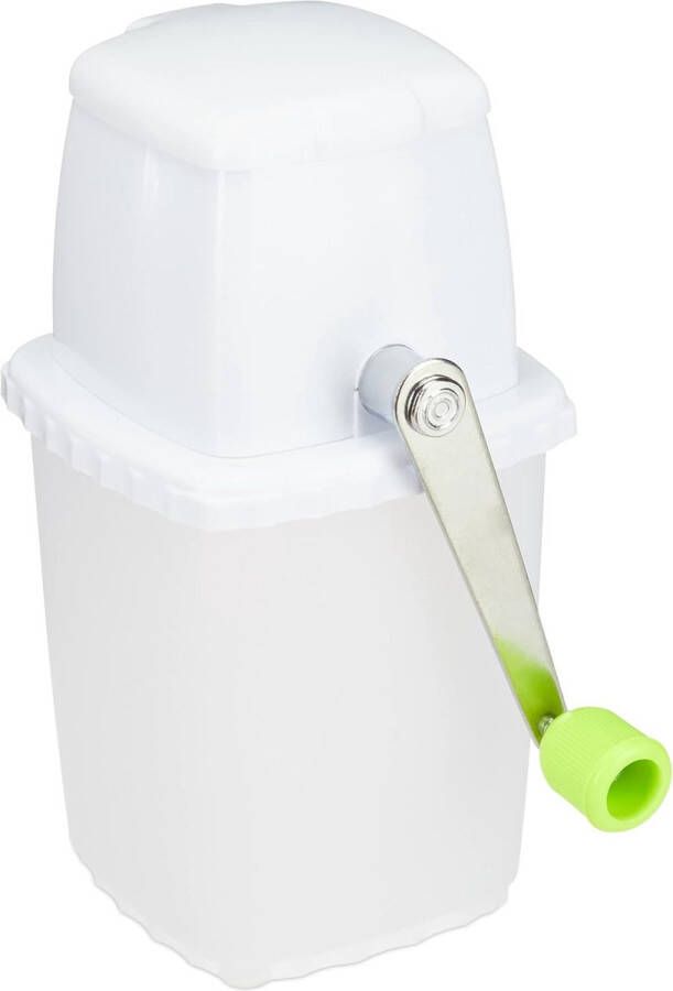 Handmatige IJscrusher Zwengel Ice Crusher voor Bar Roestvrij Wit-Groen