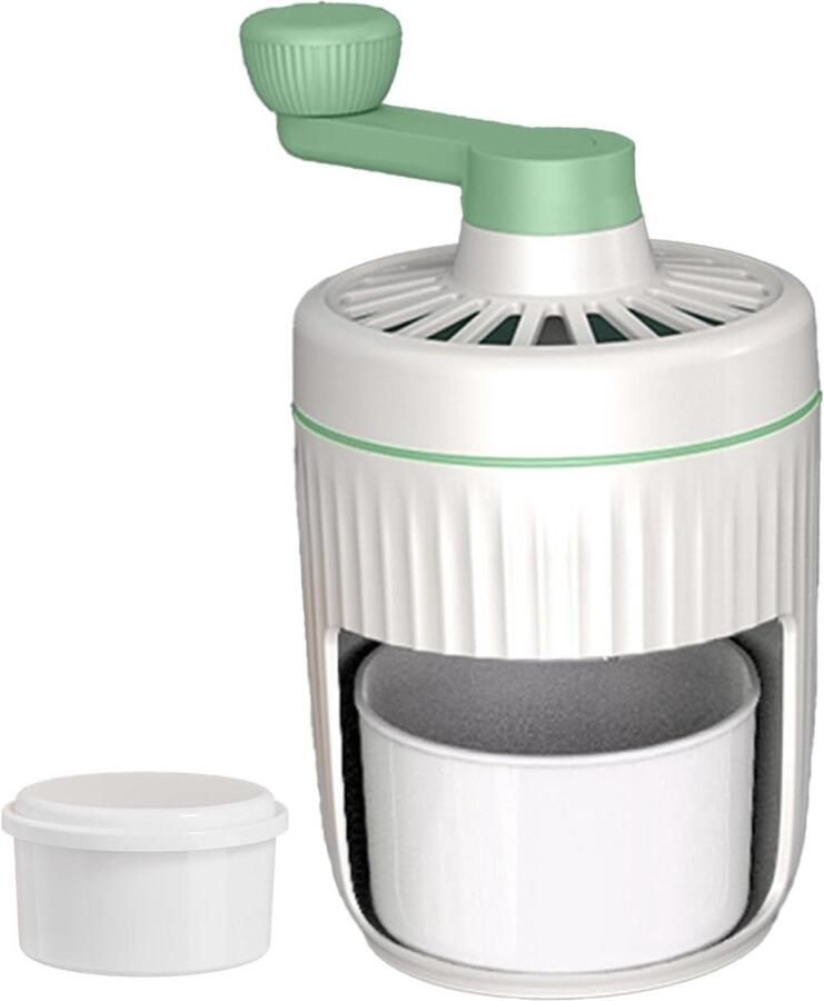 Handmatige IJsmachine Crushed Ice Maker Dranken Bereiden Efficiënte IJssnippering 21.5 cm Hoog Groen